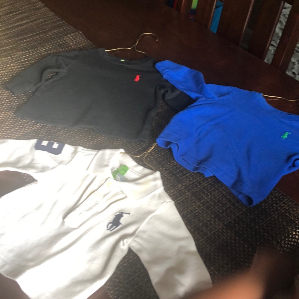 3 polo long sleeve shirts